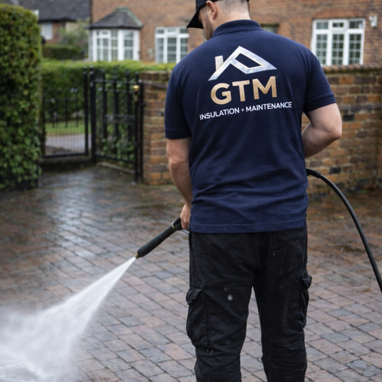 Freshly cleaned and sealed block paving driveway in Worthing